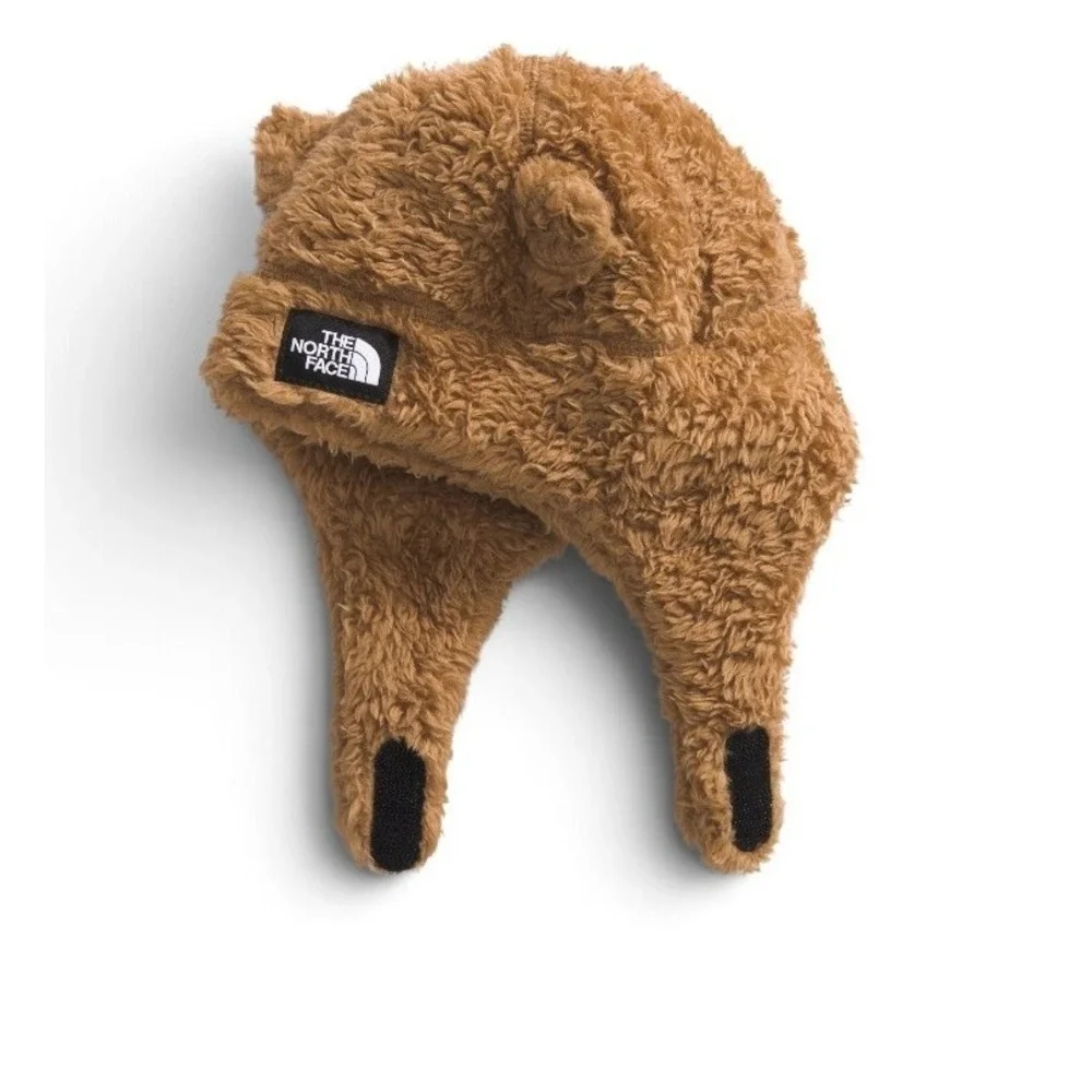 THE NORTH FACE BABY BEAR SUAVE OSO BEANIE TRAPPER HAT BROWN 6-24 MONTHS